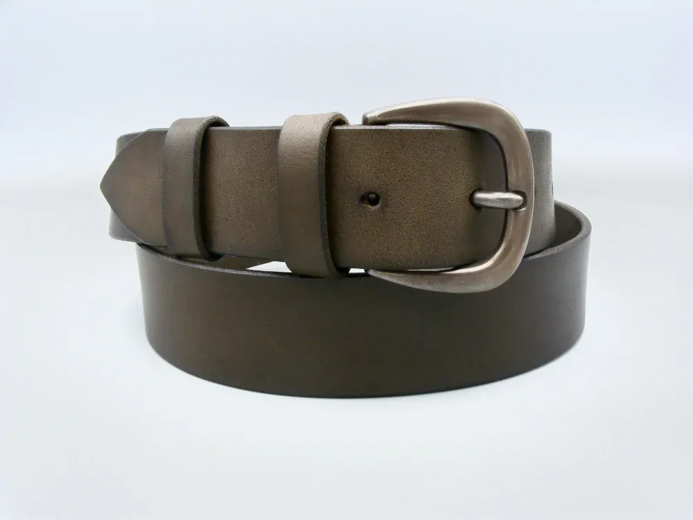 Opasek Brown & Brass, šíře 4cm
