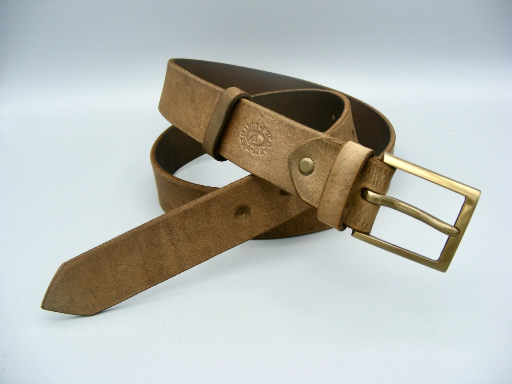 Opasek mahagon patinovaný, šíře 3,5 cm