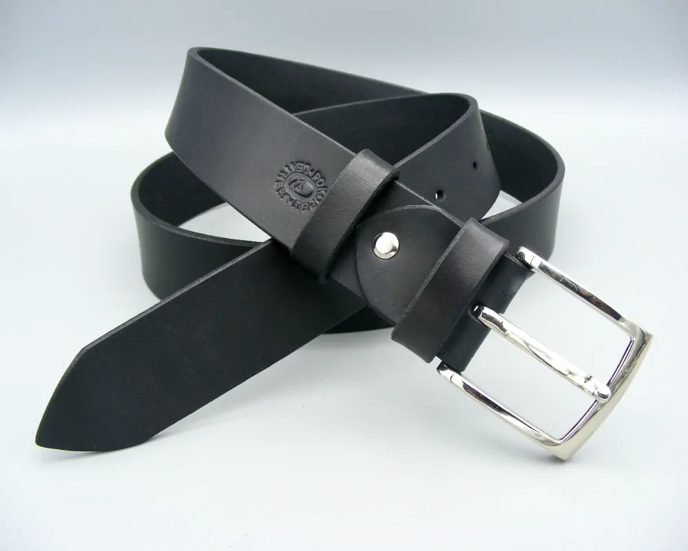 Opasek Black & Brass 2., šíře 4cm
