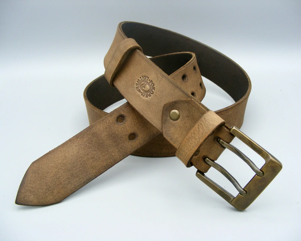 Opasek Double Mosaz, patinovaný