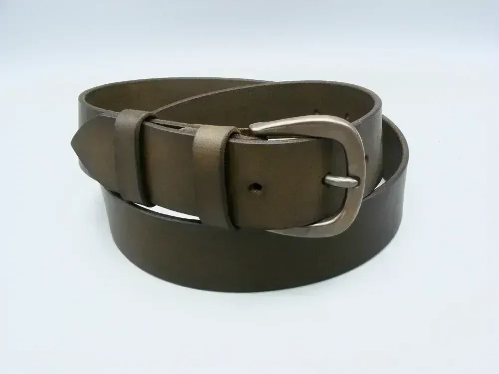 Opasek Brown & Brass, šíře 4cm