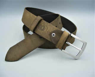 Opasek Elegant patinovaný, sv.hnědý