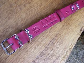 Vyražení nápisu na obojek