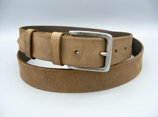 Opasek patinovaný, mahagon, šíře 4cm