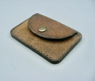 Mini peněženka, patinovaná - ořech