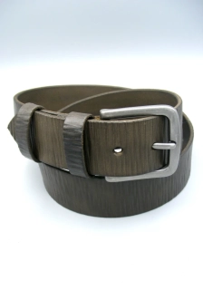 Opasek 3D Embos | Tmavě hnědá | 40mm | Slitina